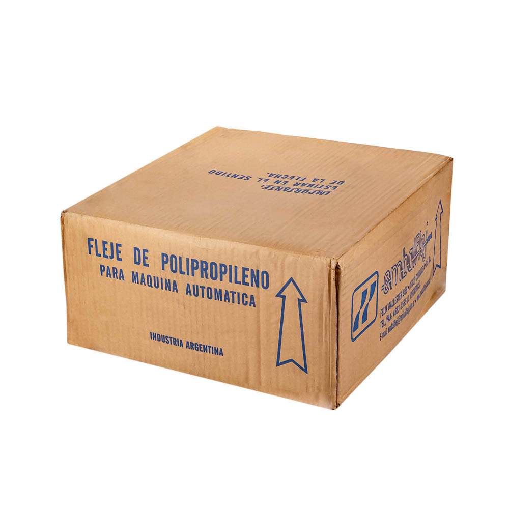 FLEJE PLASTICO BLANCO.12MM VIRGEN PARA MAQUINA SEMIAUTOMATICA *ROLLO 10KG