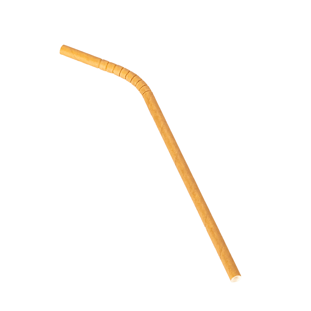 SORBETES ECOLOGICOS SIN FUNDA FLEXIBLES PAPEL KRAFT IBERIA (6MM*20CM) (OFERTA DISC) *100UNID