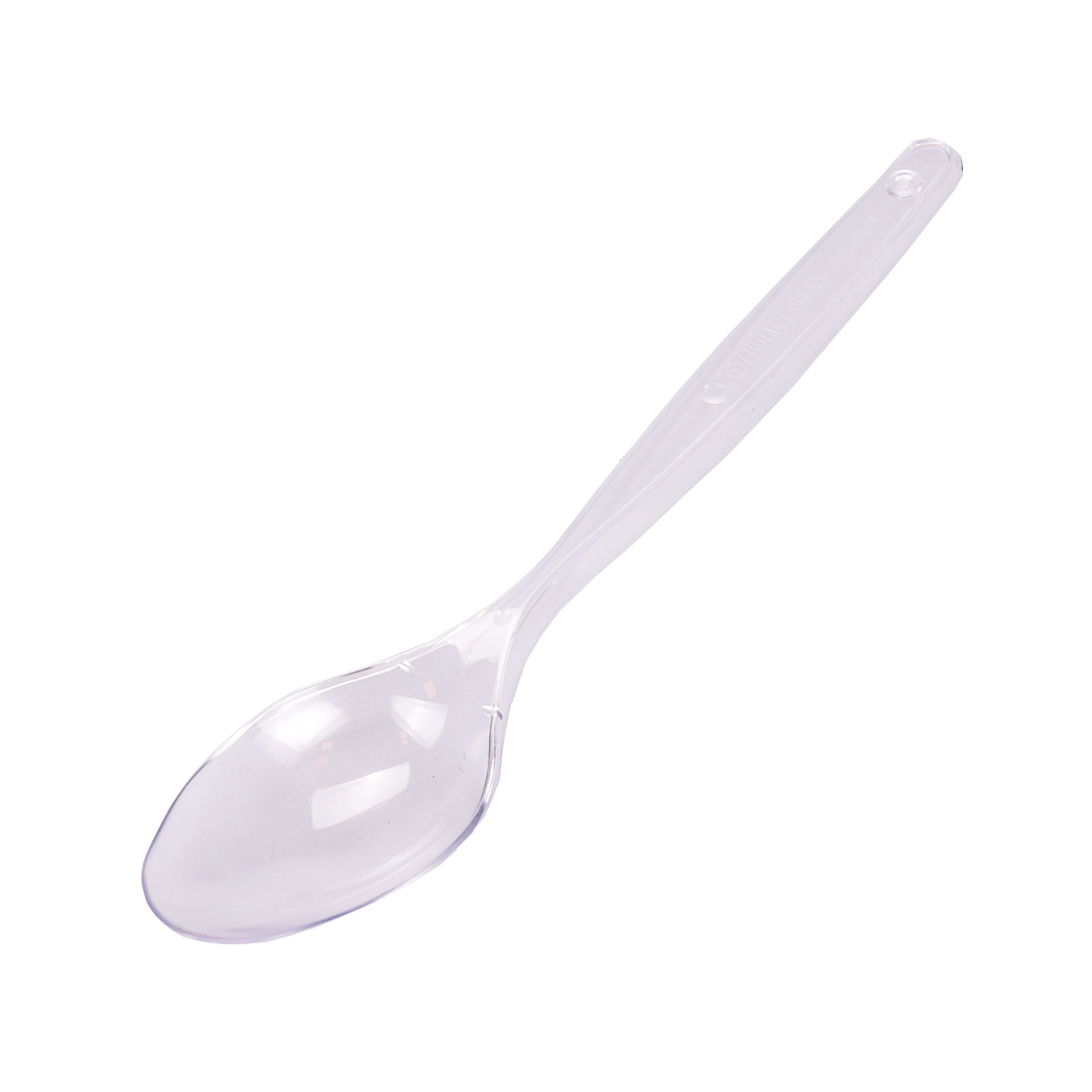 CUCHARA PLASTICA POSTRE CRISTAL REFORZADA BISTROT (DARNEL) BLISTER *20UNID.