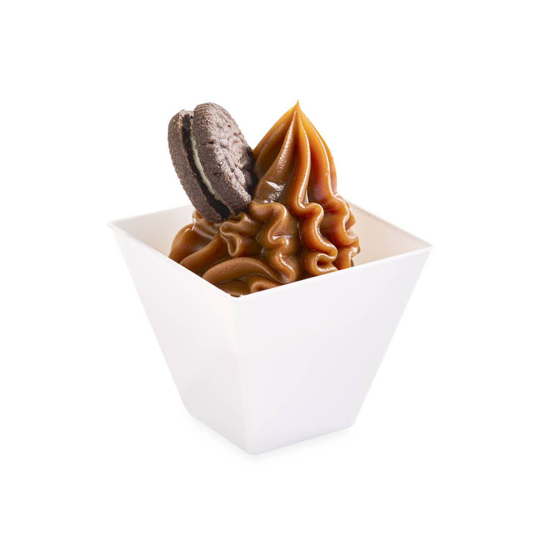 COPA PETITE CUADRADA PLASTICA BLANCA (5*5*4CM) BLISTER *24UNID.