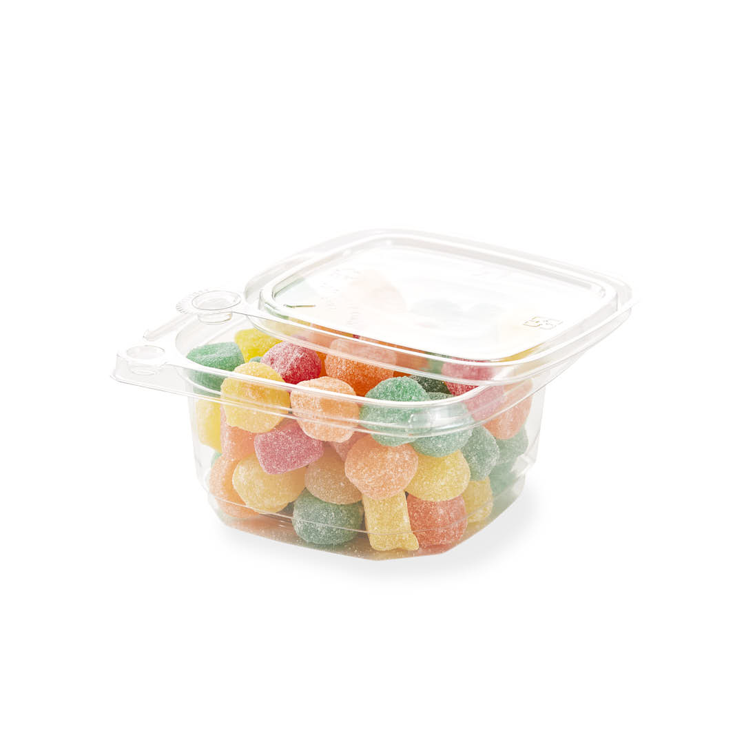 POTE BANDEX CUADRADO PET (360ML) CON PRECINTO SEGURIDAD (12OZ) SIN TAPA *50UNID