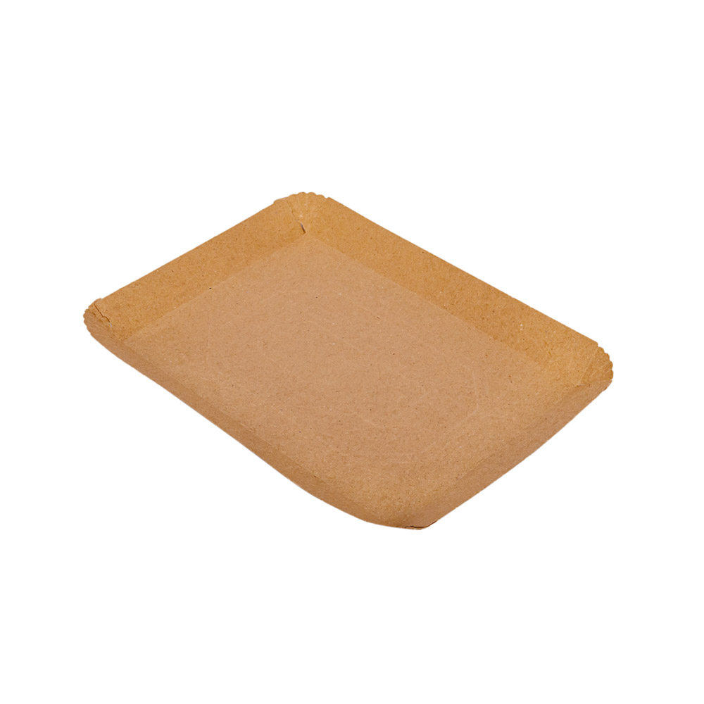 BANDEJA CARTON RECTANGULAR KRAFT Nº6 (22*29*2.2CM) BIOHZ *600UNID