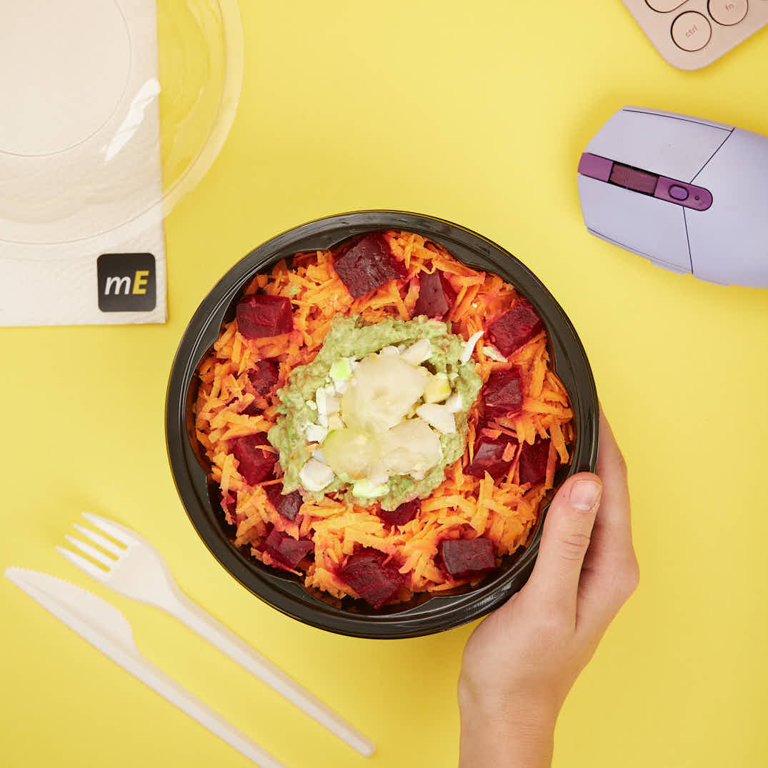 ENSALADERA REDONDA BANDEX PET NEGRA 900CC (448BN) (17*8CM) *110UNID