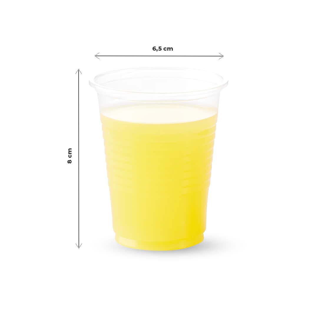 VASOS PLASTICOS TRASLUCIDOS 180CC WORK *100UNID