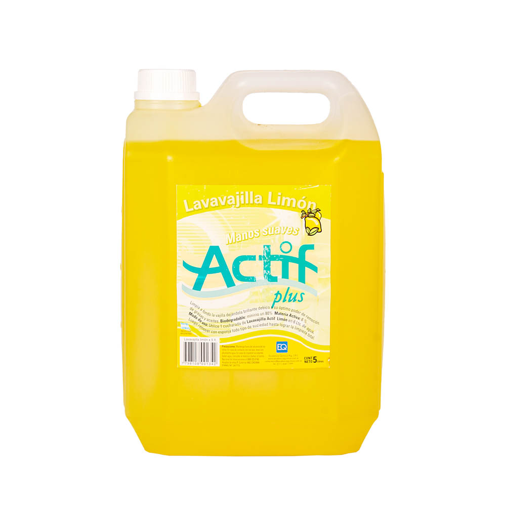 DETERGENTE LAVAVAJILLAS QB ACTIF (5LTS) MANOS SUAVES ROSA *UNID