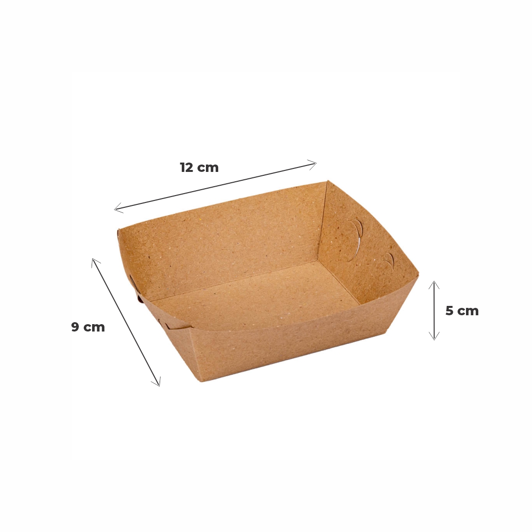 CUBETAS ÑOQUERAS CARTON KRAFT Nº1 BIOHZ (9*12*5CM) *100UNID