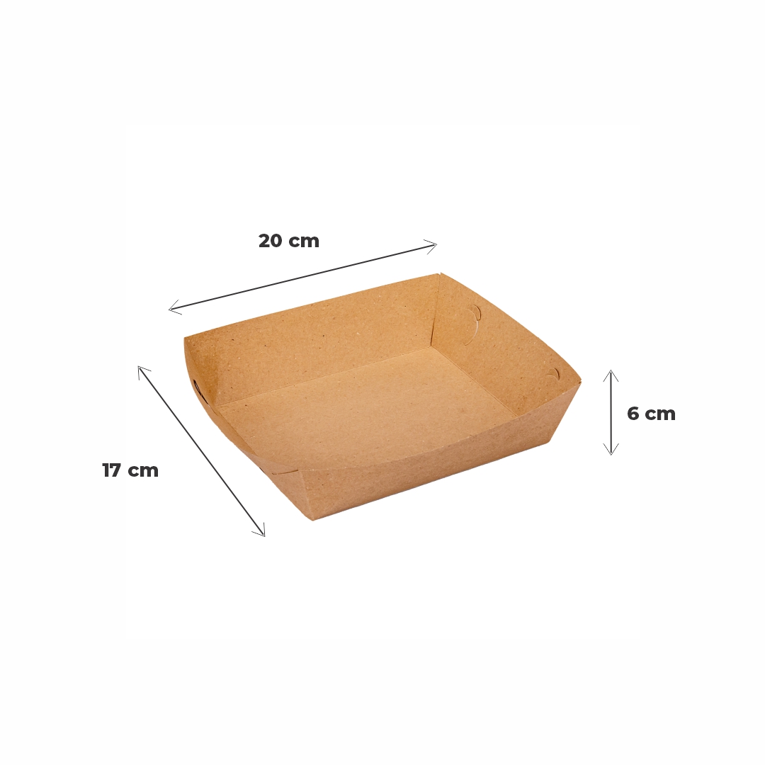 CUBETAS ÑOQUERAS CARTON KRAFT Nº4 BIOHZ (17*20*6CM) *100UNID