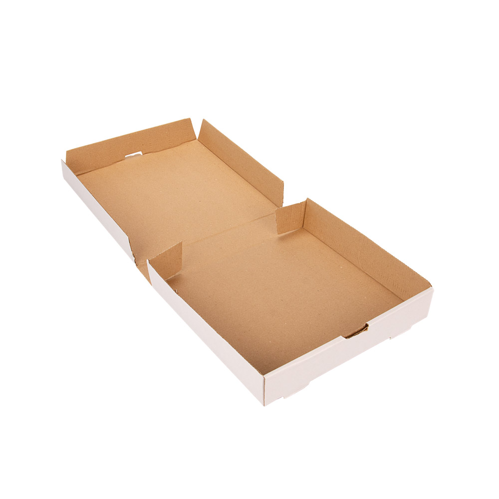 CAJA MICRO CARTON BLANCO/MARRON (28.5*28*5.3CM) (PASCUALINA) *100UNID.