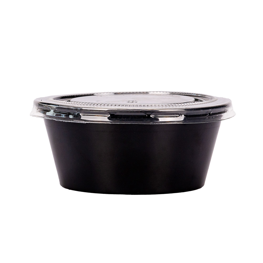 POTE SOUFFLE PLASTICO NEGRO.4OZ PAQ.*100UNID