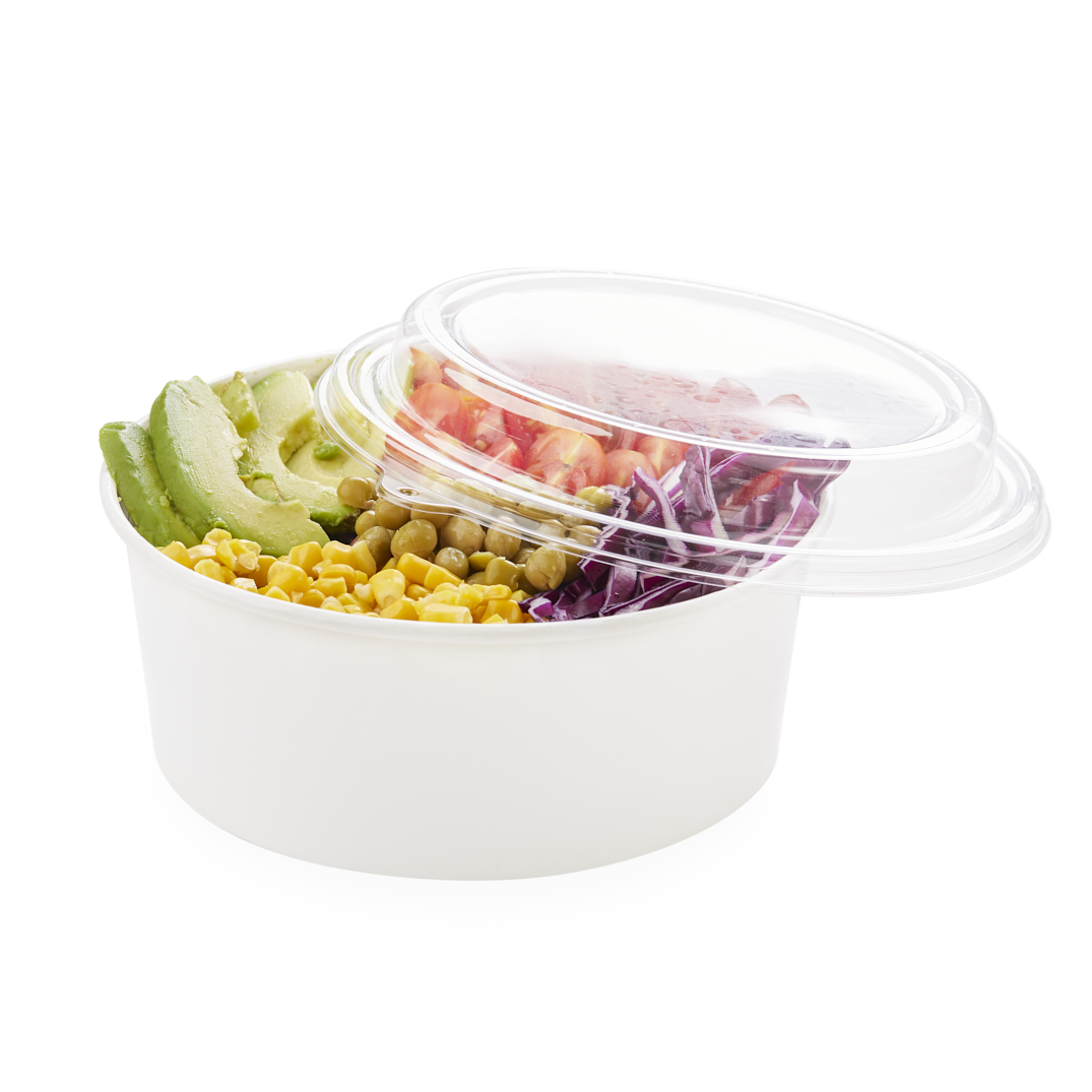 ENSALADERA POLIPAPEL GRANDE 50OZ BLANCA *30UNID.