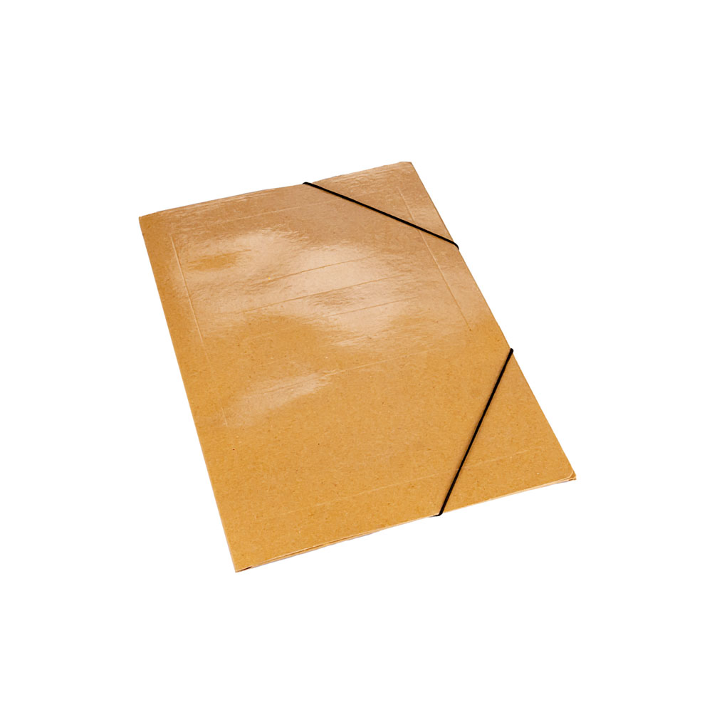 CARPETA SIMIL PRESPHAN OFICIO KRAFT 3 SOLAPAS CON ELASTICO (25.5*38CM) *UNID