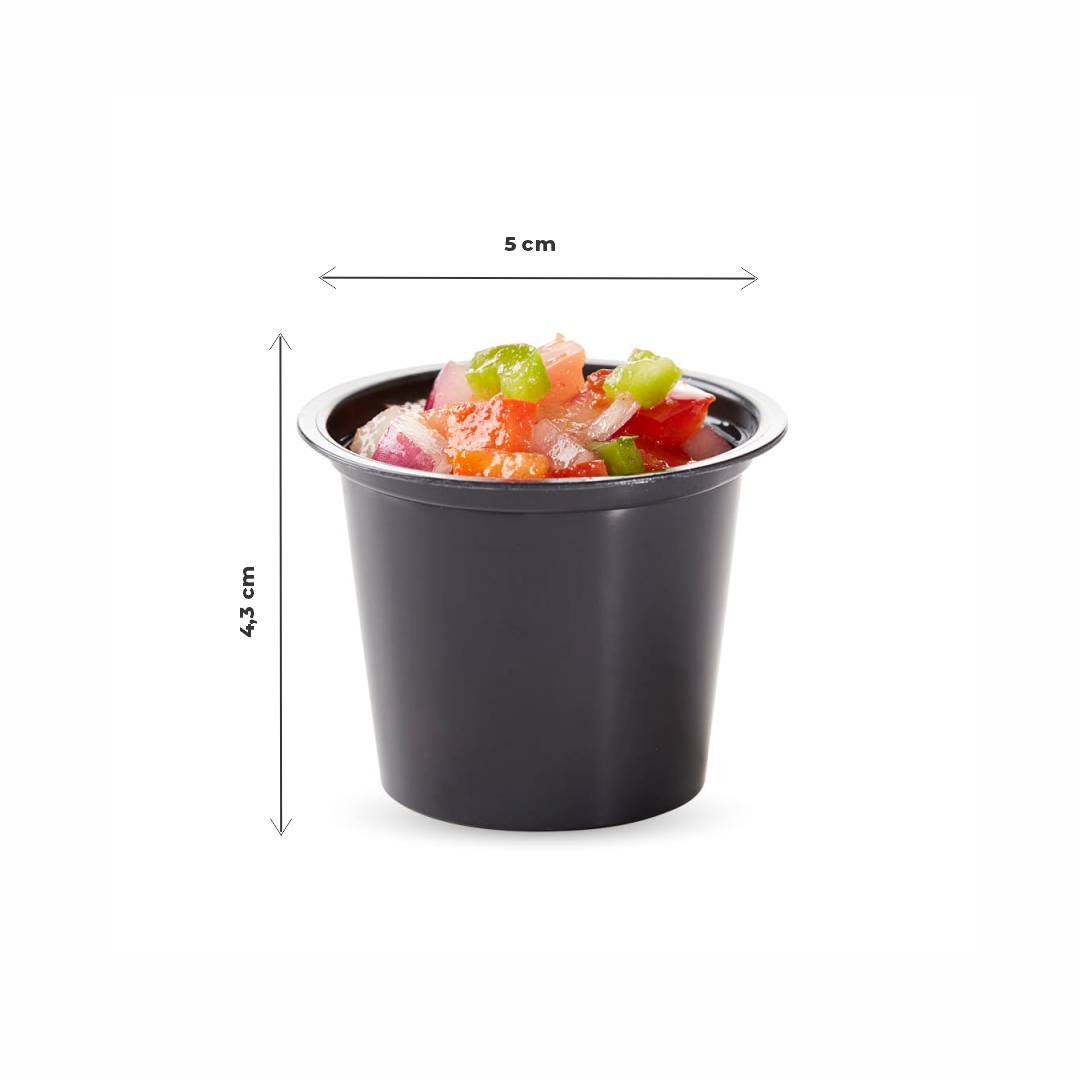 POTE PLASTIVAS PS 45CC (DEGUSTACION NEGRO) *100UNID