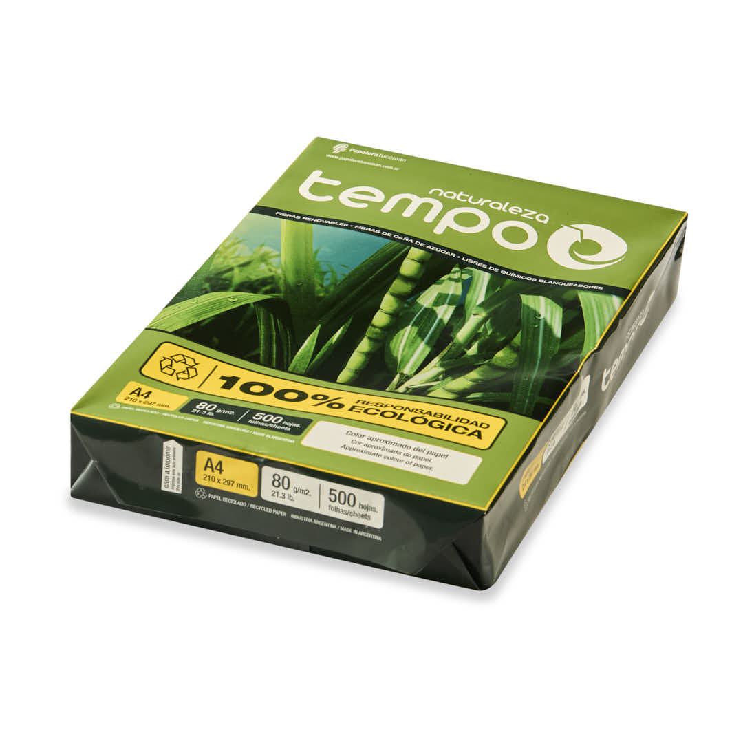 RESMA IMPRESORA A4 MARRON SUSTENTABLE TEMPO 80GRS (21*29.7CM) *500HJS