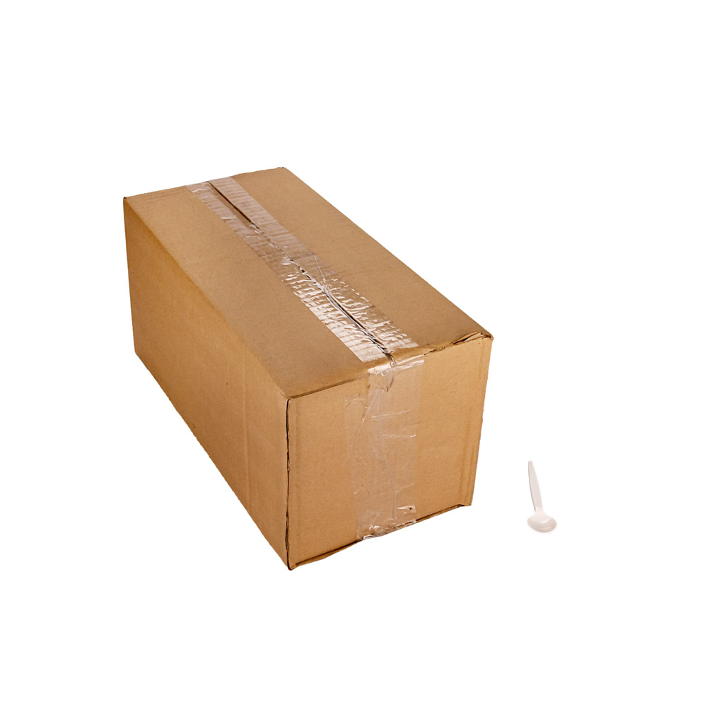 CUCHARA PLASTICA SUNDAE BLANCA.(ECO) CAJA *800UNID.