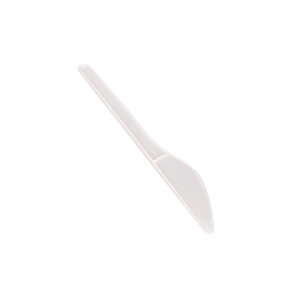 CUCHILLO PLASTICO BLANCO.(ECO) CAJA *800UNID.