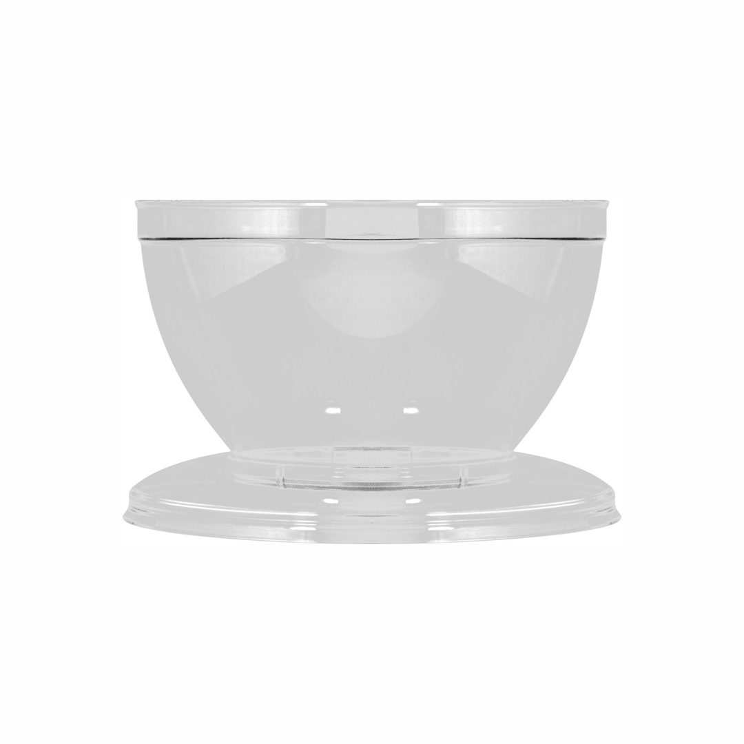 STRAWPLAST POTE RIGIDO 100CC REDONDO C/TAPA CRISTAL (ST-760) *10UNID