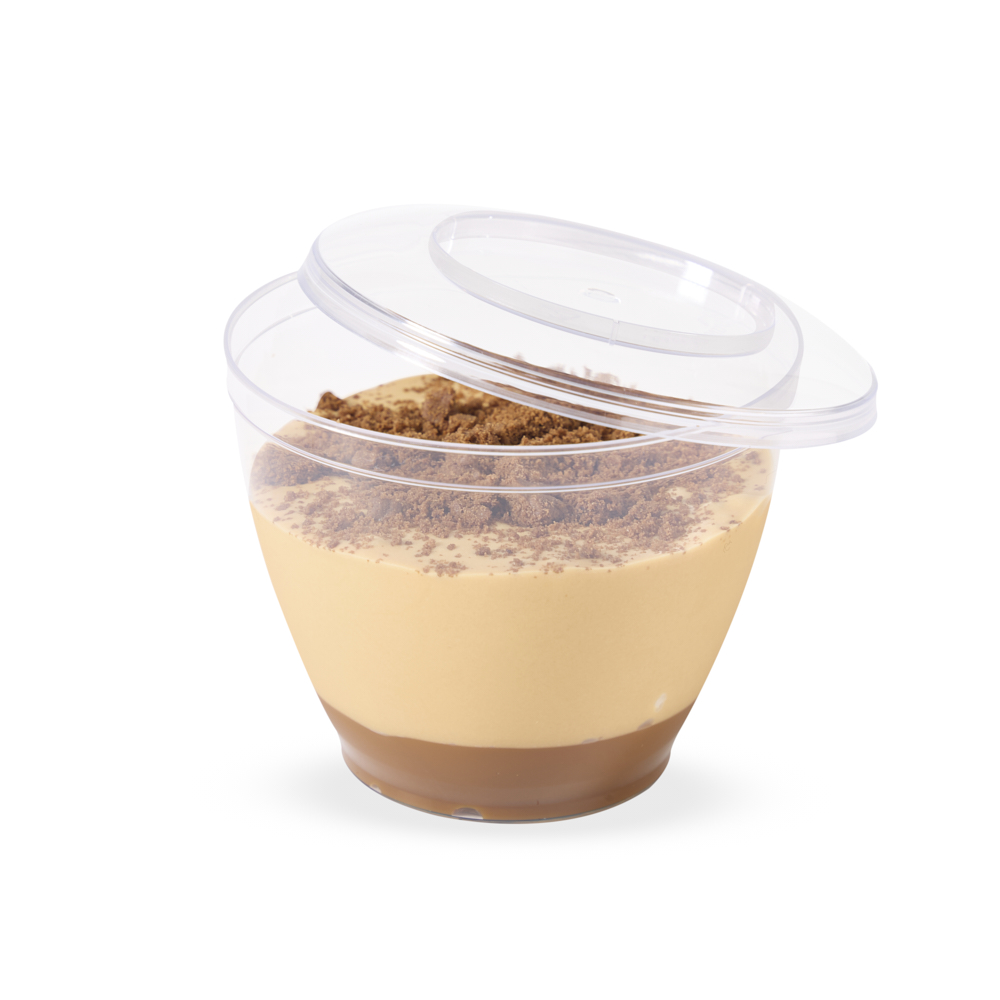 STRAWPLAST POTE RIGIDO 150CC REDONDO C/TAPA CRISTAL (ST-765) *10UNID