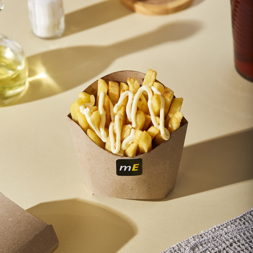 CAJA DELIVERY BIOHZ PAPAS FRITAS SOBRE MARRON MEDIANO (13.7*9.1*3.4CM) *1000UNID