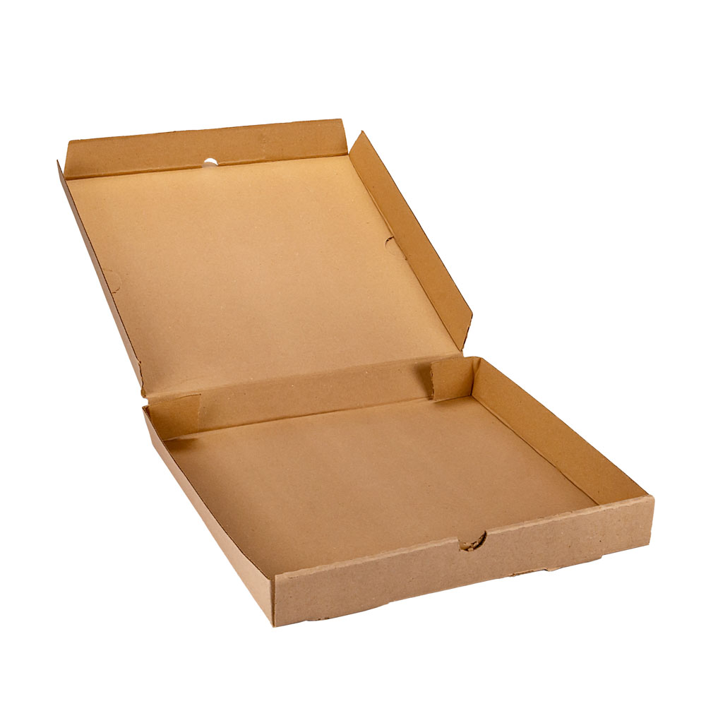 CAJA PIZZA MICRO MARRON/MARRON GRANDE REFORZADA (32.5*32.5*3.7CM) *100UNID