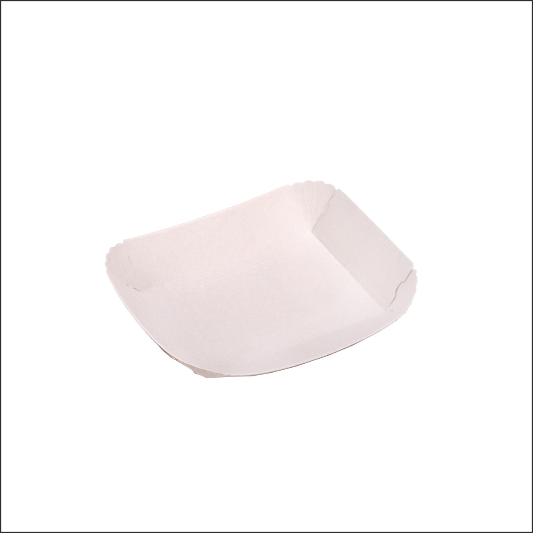 BANDEJA CARTON RECTANGULAR CARTULINA Nº1 (14*16.4*2.2CM) BIOHZ *400UNID�