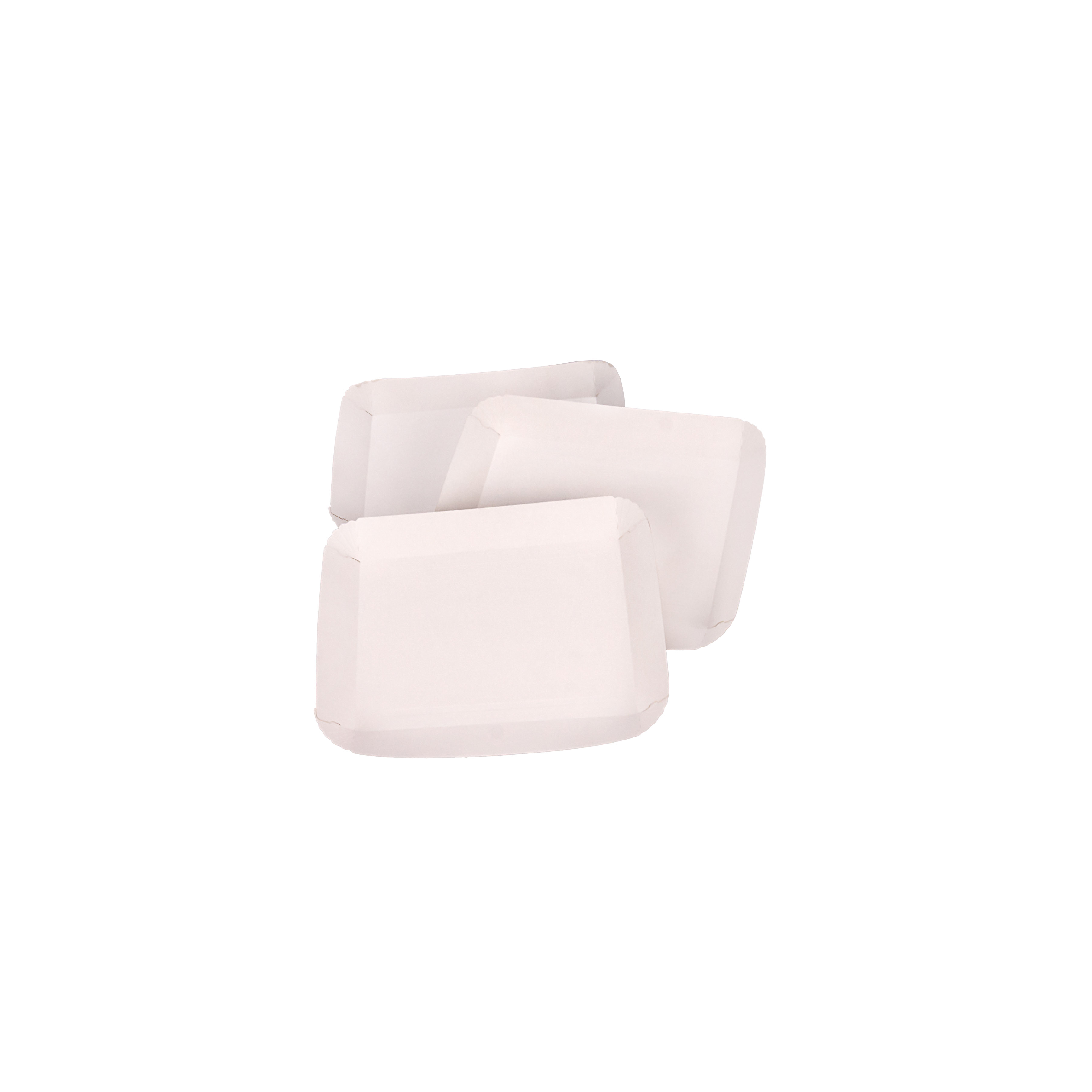 BANDEJA CARTON RECTANGULAR CARTULINA Nº4 (15.8*23*2.2CM) BIOHZ *600UNID