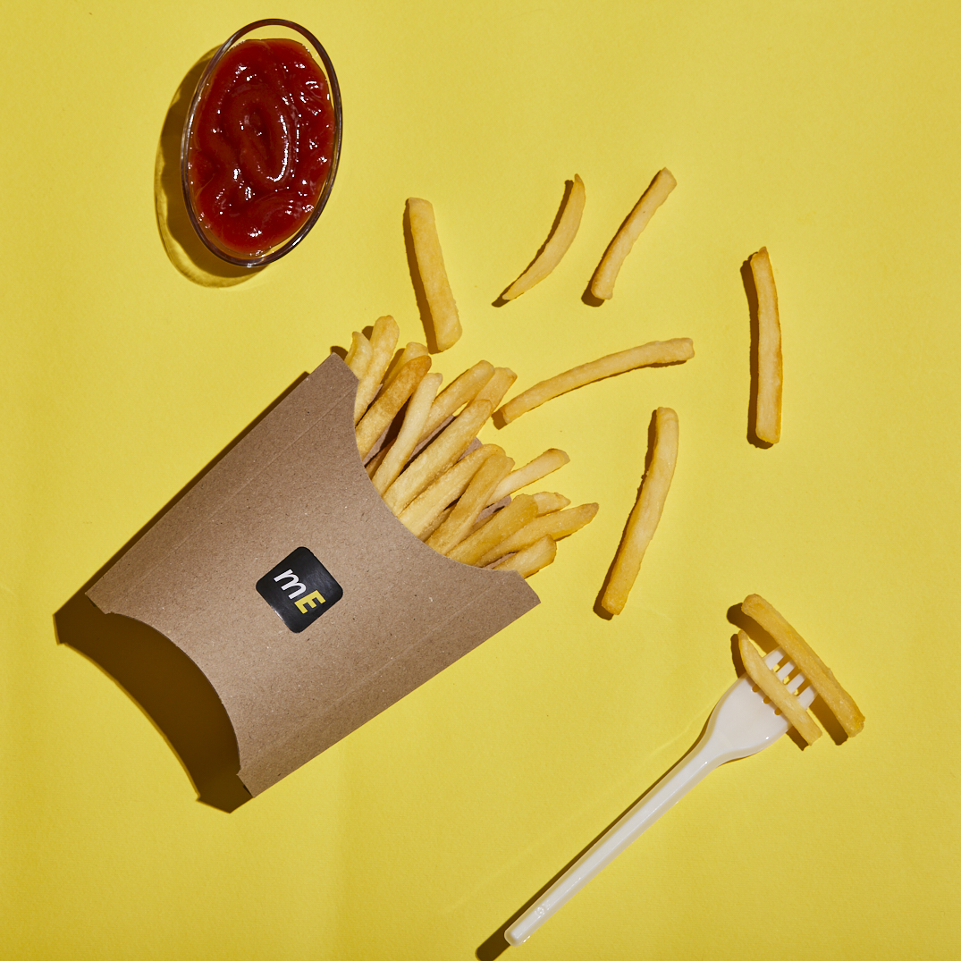 CAJA DELIVERY BIOHZ PAPAS FRITAS SOBRE MARRON.GRANDE (15.5*9.5*5.5CM) *450UNID