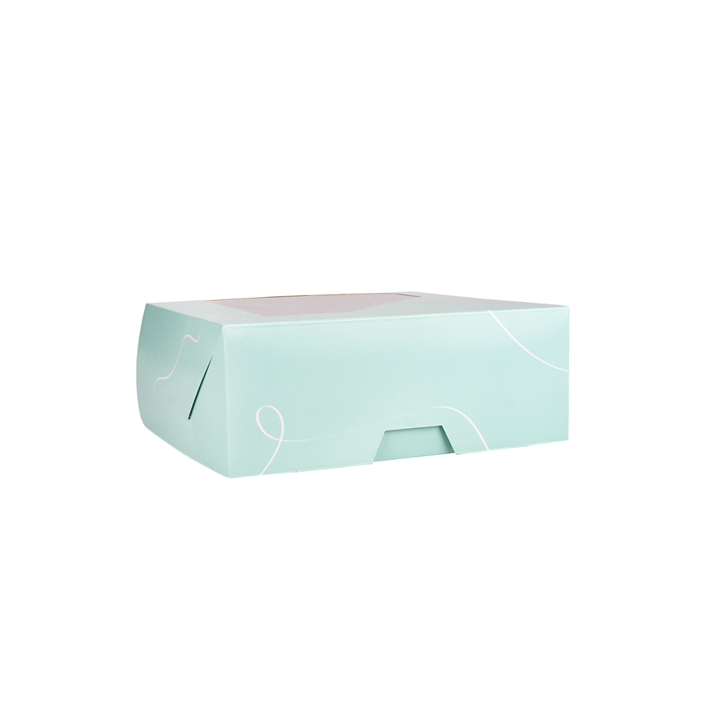 CAJA CARTULINA CHO MULTIUSO IMPRESA VERDE PASTEL CON VISOR (26*26*10CM) *25UNID
