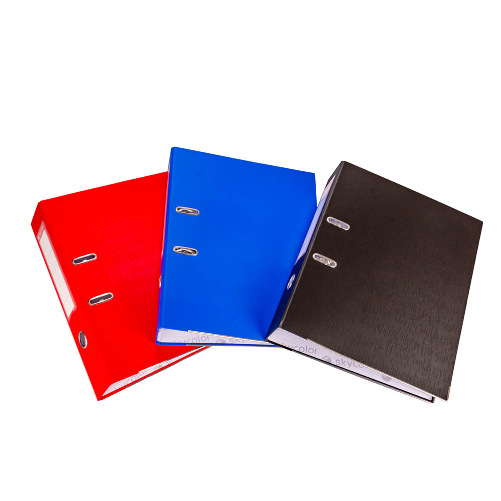 BIBLIORATO PVC PLASTIFICADO SKYCOLOR OFICIO LOMO 7CM ROJO (35.5*28CM) *UNID