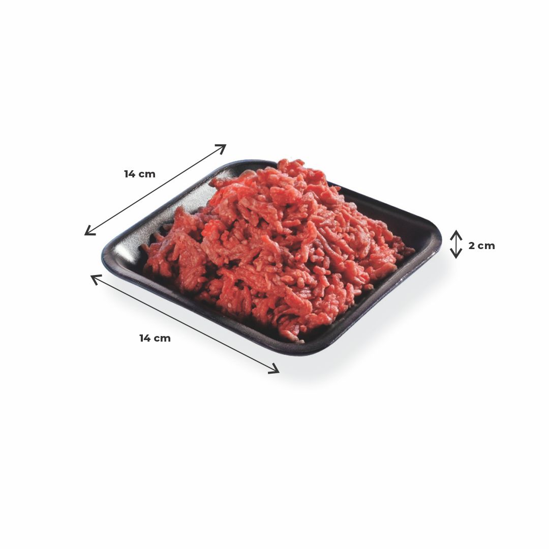 BANDEJA EXPANDIDO NEGRA BANDEX Nº617 (14*14*2CM) *100UNID