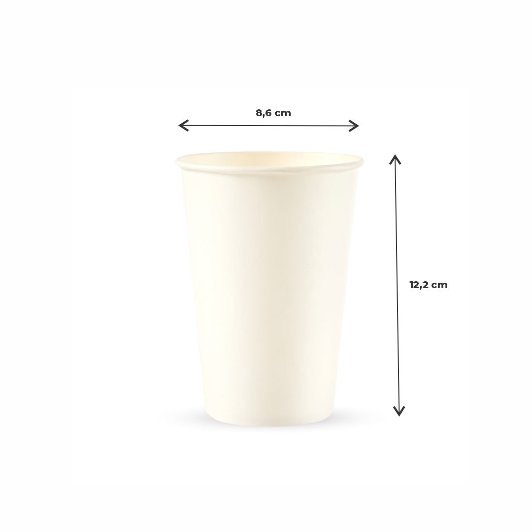 VASOS POLIPAPEL.BO PARA FRIO BLANCO 16OZ (475CC) *100UNID
