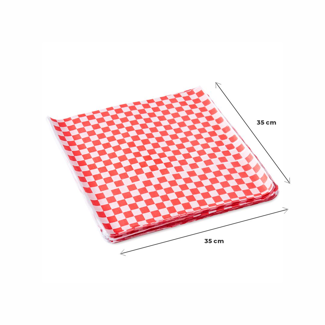 PAPEL SEDA MULTI CUADRO ROJO SIN PARAFINAR 35*35CM (BLANCO - 1KG - 20GRS) *400 HOJAS