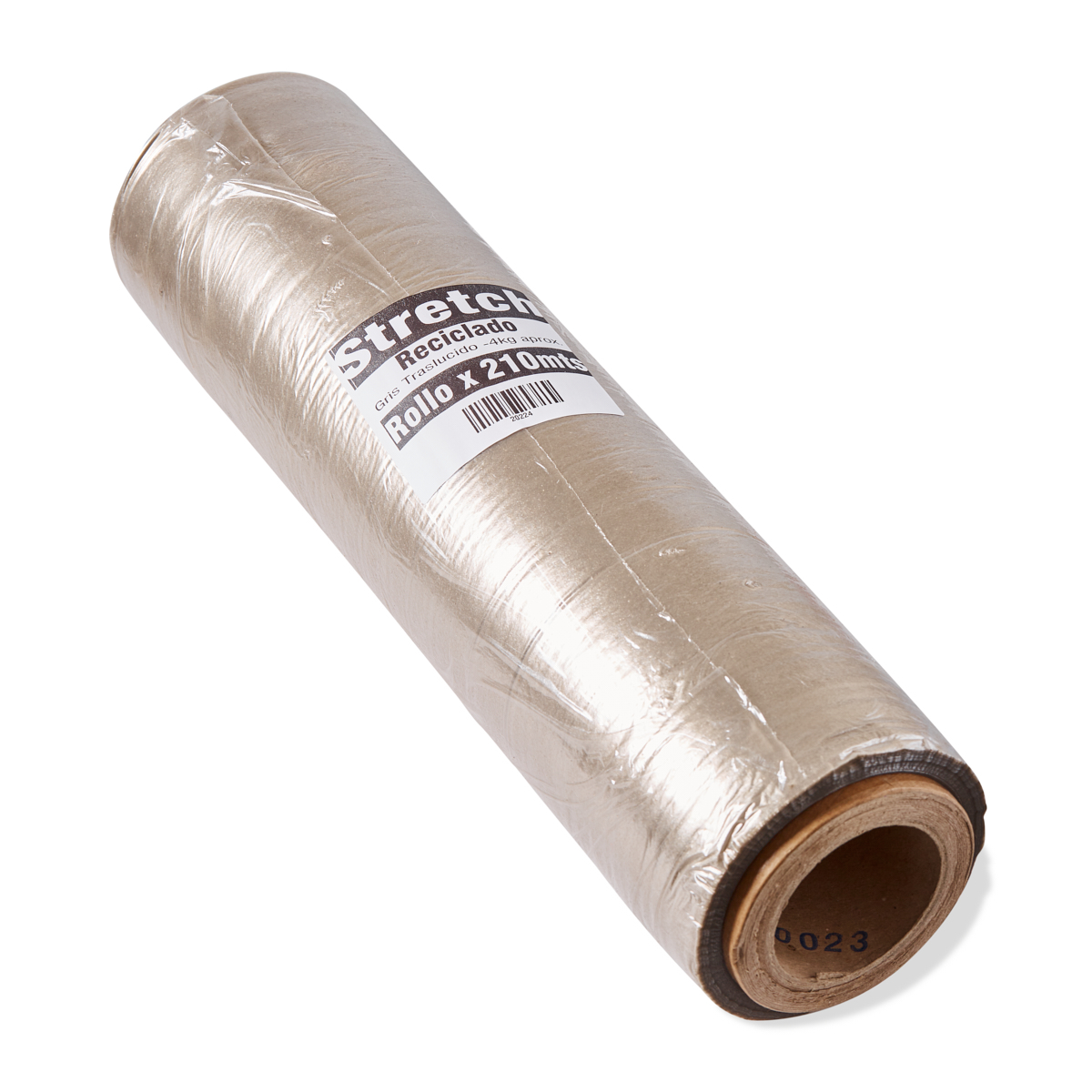 FILM STRETCH ECONO RECICLADO GRIS SIN MANGO (50CM - 4KG) ROLLO *210MTS