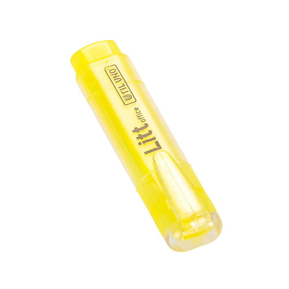 RESALTADOR LITT GLARE UTIL UNO AMARILLO PUNTA BISELADA *UNID