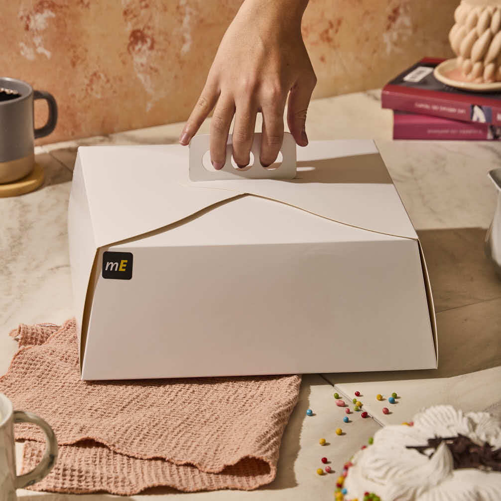 ESTUCHE TORTA CARTULINA BLANCA (28*28*8.5CM) mE *10UNID