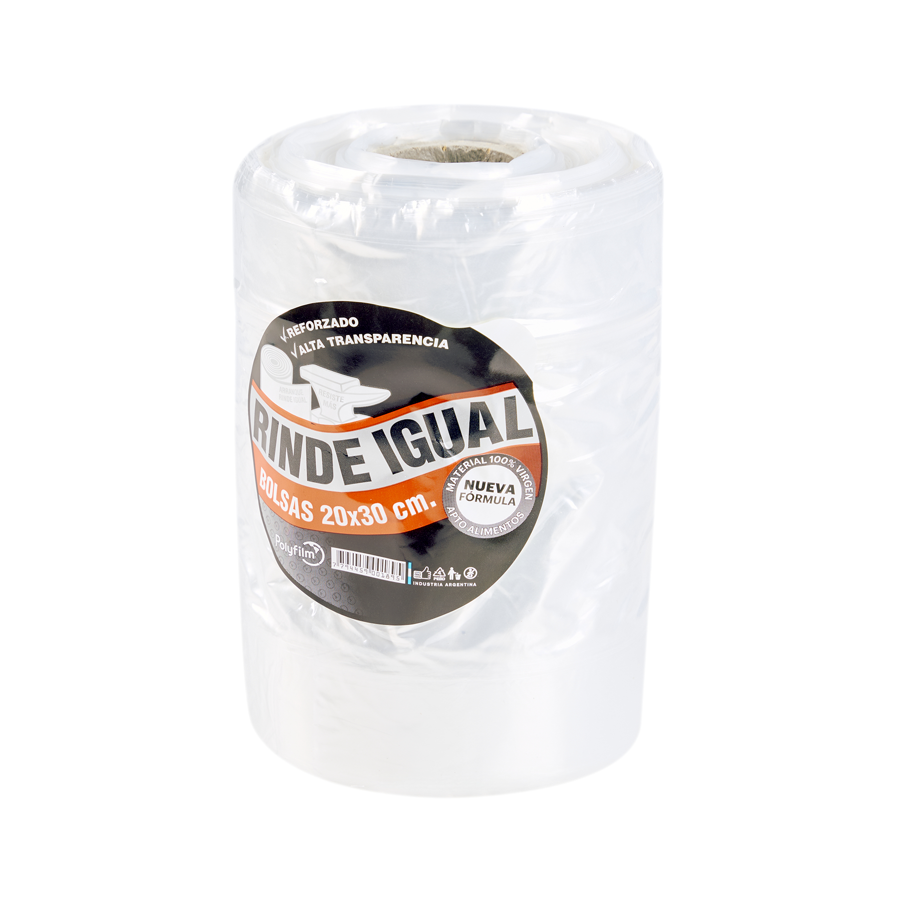 BOLSAS ARRANQUE B/D RINDE IGUAL.(ROLLO *1.100GRS) 20*30CM POLYFILM *UNID