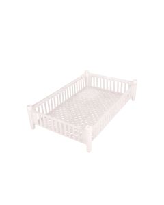 CAJON FRUTIHORTICOLA 38*56*13.5CM CUNITA APILABLE VENTILADO BLANCO VIRGEN *UNID