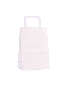BOLSA BOUTIQUE PAPEL BLANCA 16.5*9.5*21CM *UNID