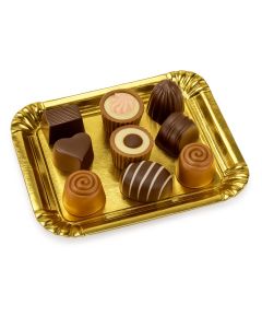 PLATO DORADO CARTON RECTANGULAR .250GRS (13*18CM) *10UNID