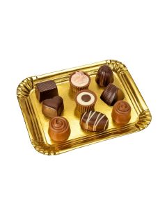 PLATO DORADO CARTON RECTANGULAR .500GRS (15*20CM) *10UNID