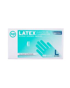 GUANTES LATEX DESCARTABLES.GRANDES (L) CAJA *100UNID
