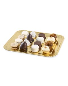 PLATO DORADO CARTON RECTANGULAR 1000GRS (23*28CM) *10UNID