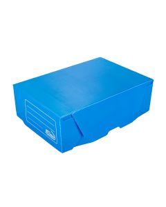 CAJA ARCHIVO PLASTICO TAPA VOLCADA AZUL OFICIO (25*36*12CM) (701) *UNID