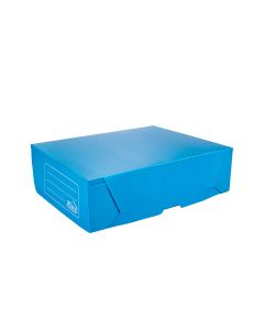 CAJA ARCHIVO PLASTICO TAPA VOLCADA AZUL.LEGAJO (28*40*12CM) (703)*UNID.