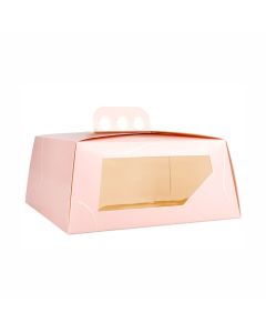 CAJA CARTULINA CHO ESTUCHE IMPRESA ROSA PASTEL CON VISOR (27*27*12CM) *25UNID
