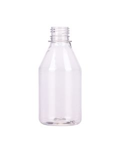 BOTELLA PLASTICO CRISTAL LABORATORIO 250CC (28GRS) (CON TAPA) *50UNID