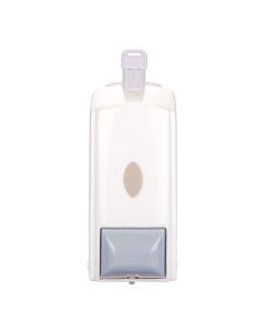 DISPENSER PARA JABON LIQUIDO PLASTICO TAPA BLANCA TECLA GRIS *UNID.