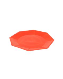 PLATO RIGIDO OCTOGONAL KOVAL 17CM ROJO *10UNID