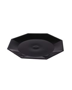 PLATO RIGIDO OCTOGONAL KOVAL 17CM NEGRO *10UNID