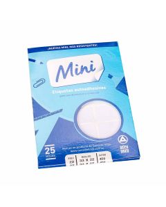 ETIQUETAS EN PLANCHA MINI MODELO Nº22 (33*22MM) *450UNID