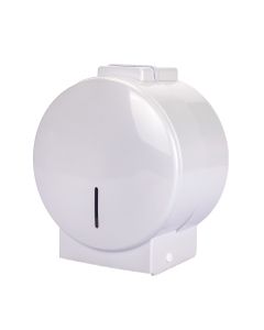 DISPENSER PAPEL HIGIENICO JUMBO (350MTS) PLASTICO TAPA BLANCA *UNID